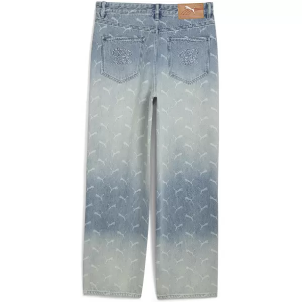  Muške hlače PUMA ROCKY LASER MONOGRAM DENIM 633428-01 IZBLIJEDJELI TRAPER/AOP 