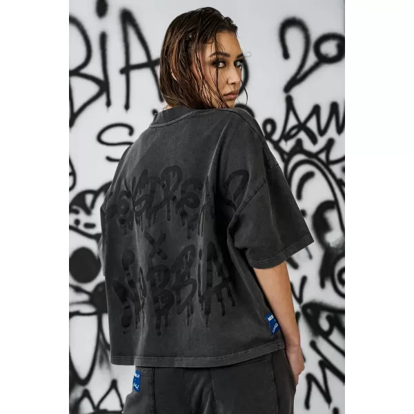  Ženska oversized majica NEBBIA x Sexsdreams 814 CRNA 