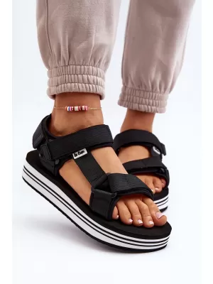 Ženske sandale LEE COOPER LCW-24-05-2753L CRNO/BIJELO