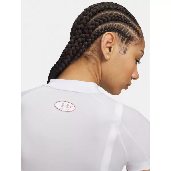  Ženska majica kratkih rukava UNDER ARMOUR HEATGEAR ELITE CROP MCK SS 6014710-100 BIJELA 
