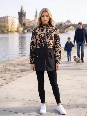 Ženska jakna KIXMI ZIANA CRNO/BEŽ