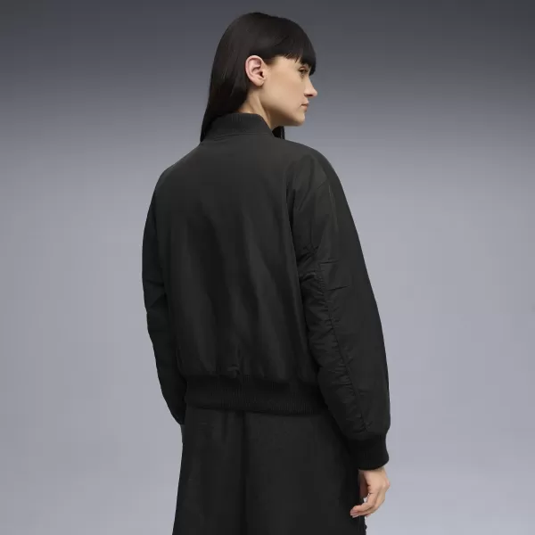  Ženska jakna PUMA T7 SATIN BOMBER JACKET 632168-01 PUMA CRNA 