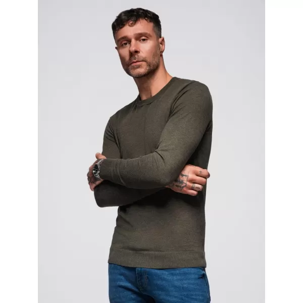  Muški pulover OMBRE OM-SWBS-0106 MASLINOV MELANGE 