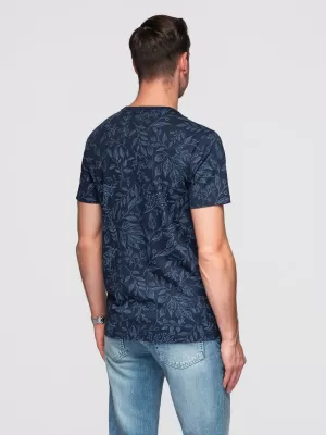 Muška majica kratkih rukava OMBRE OM-TSFP-0262 TAMNOPLAVA