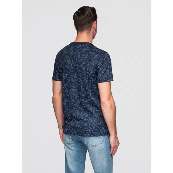  Muška majica kratkih rukava OMBRE OM-TSFP-0262 TAMNOPLAVA 