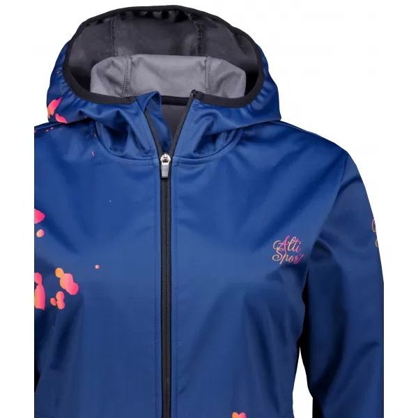  Ženska vrhunska softshell jakna ALTISPORT VOJ/ALW077JACK01 TAMNOPLAVA/NARANČASTA 