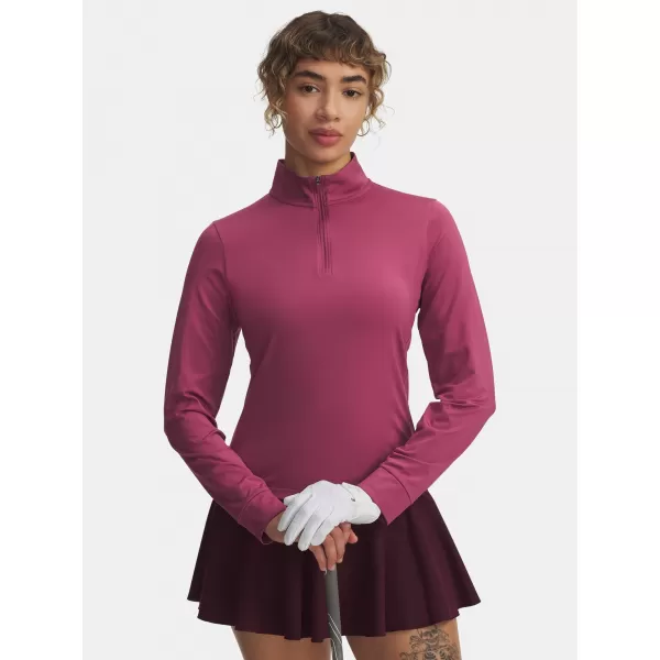  Ženska majica kratkih rukava UNDER ARMOUR UA DRIVE 1/4 ZIP 6003797-659 CRVENA 
