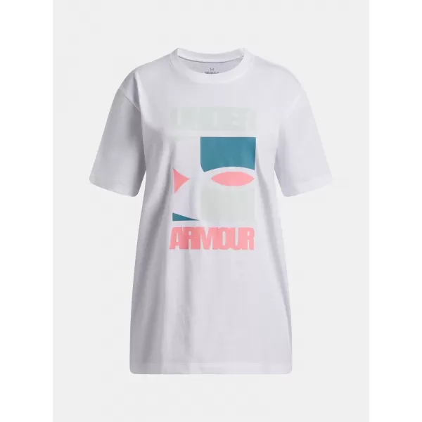 Majica za djevojčice UNDER ARMOUR UA G BLOCK LOGO OS SS 6009720-100 BIJELA 