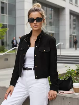 Ženska jakna DSTREET TY5668 CRNA
