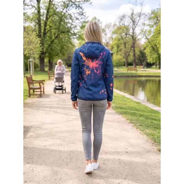  Ženska vrhunska softshell jakna ALTISPORT VOJ/ALW077JACK01 TAMNOPLAVA/NARANČASTA 