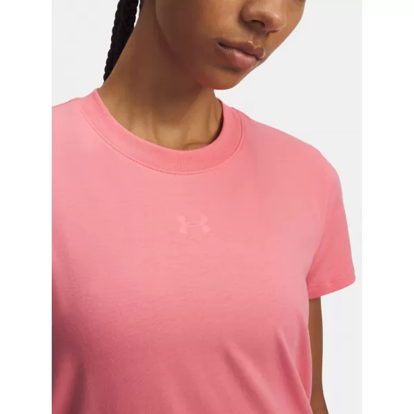  Ženska majica kratkih rukava UNDER ARMOUR UA RIVAL CORE SS 1383648-601 RUŽIČASTA 
