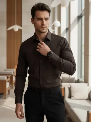 Muška košulja DSTREET DX2685 SMEĐA