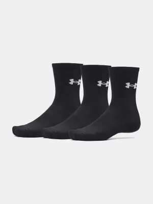 Čarape UNDER ARMOUR PERFORMANCE COTTON 3P CRW 6009685-008 CRNA