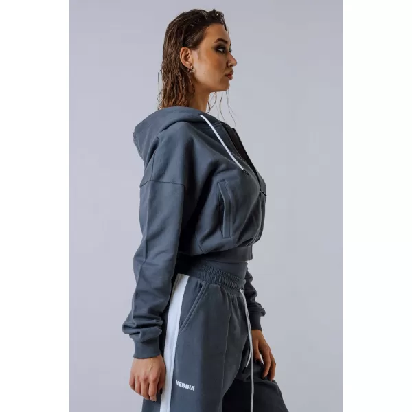  Hoodie na patentni zatvarač POWER 895 SIVA Nebbia 