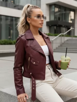 Ženska jakna DSTREET TY5649 TAMNOCRVENA