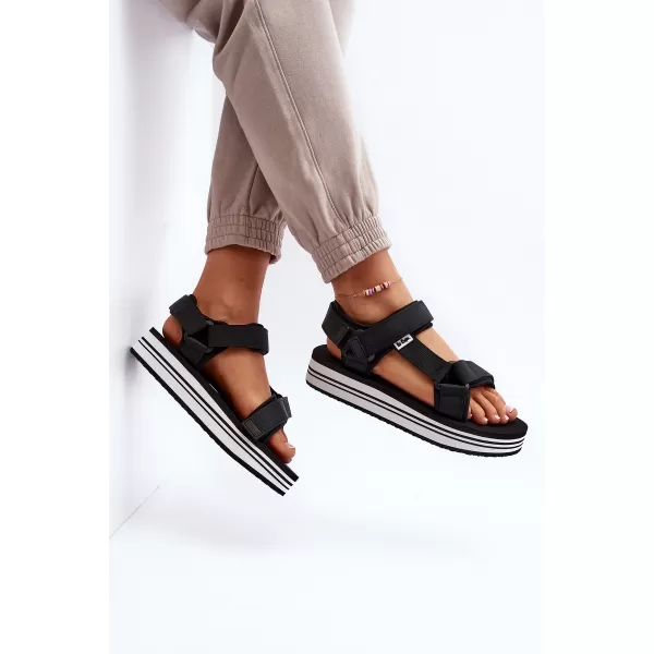  Ženske sandale LEE COOPER LCW-24-05-2753L CRNO/BIJELO 