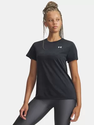 Ženska majica kratkih rukava UNDER ARMOUR TECH PIXELATE SSC 6012302-001 CRNA