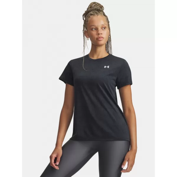  Ženska majica kratkih rukava UNDER ARMOUR TECH PIXELATE SSC 6012302-001 CRNA 