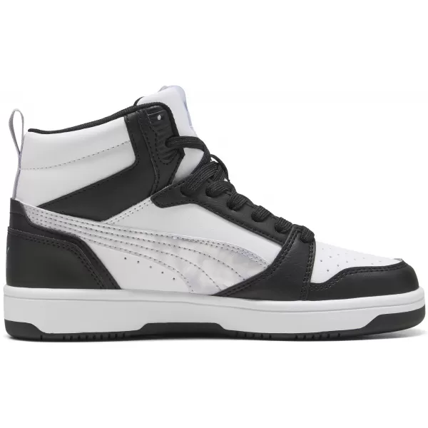  Ženske cipele PUMA REBOUNDV6MIDSPACEBELLEJR 402768-02 PUMA CRNA/LILA CRUSH/BIJELA 