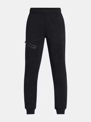 Trenirke za dječake UNDER ARMOUR UA B UNSTOPPABLE FLC JOGGER 1386689-001 CRNA