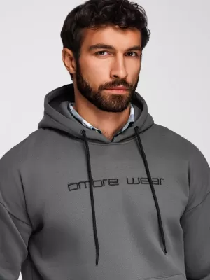 Muški sweatshirt OMBRE OM-SSNZ-0241 GRAFIT