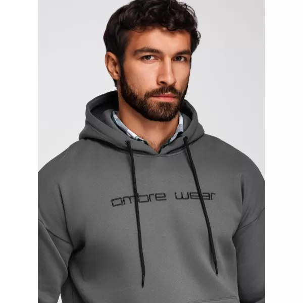  Muški sweatshirt OMBRE OM-SSNZ-0241 GRAFIT 