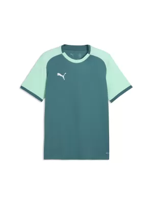 Funkcionalna muška majica PUMA TEAMLIGA26 MATCHDAY JERSEY 706544_43 EMERALD ICE/ SMARAGDNO ICE/PUMA BIJELA