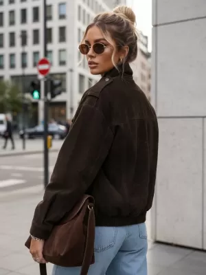 Ženska jakna DSTREET TY5577 SMEĐA