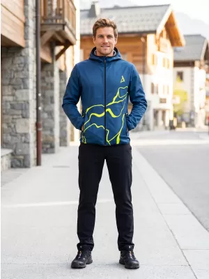 Muška vrhunska softshell jakna ALTISPORT VOJ/ALM073JACK01 TAMNOPLAVA/NEON ŽUTA