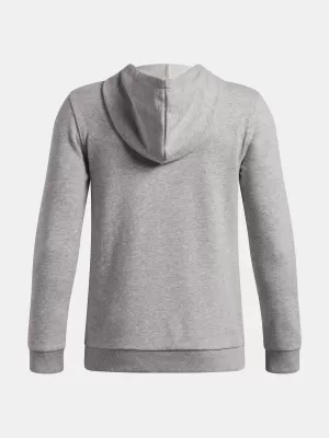 Trenirka za dječake UNDER ARMOUR UA RIVAL LW 1/4 ZIP HOODIE 6009316-011 SIVA