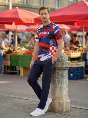 Muška premium majica ALTISPORT VOJ/ALM036HR/TR01 PRUGE