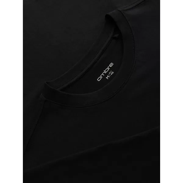  Muška majica kratkih rukava OMBRE OM-LSPT-0136 CRNA 