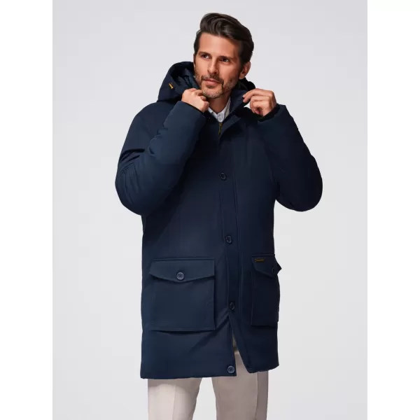  Muška parka OMBRE OM-JAPJ-0287 TAMNOPLAVA 