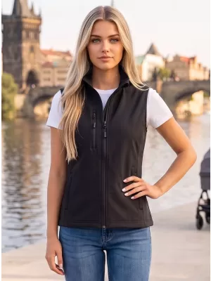 Ženski softshell prsluk ALTISPORT NoPrint NP/ALW965 EBANOVINA SIVA