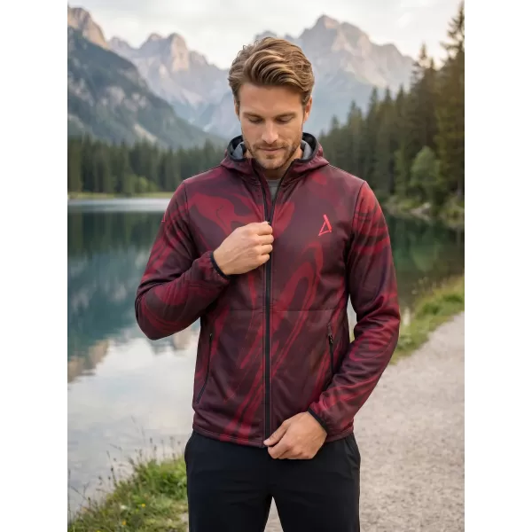  Muška vrhunska softshell jakna ALTISPORT VOJ/ALM072JACK01 VINO/CRVENO 