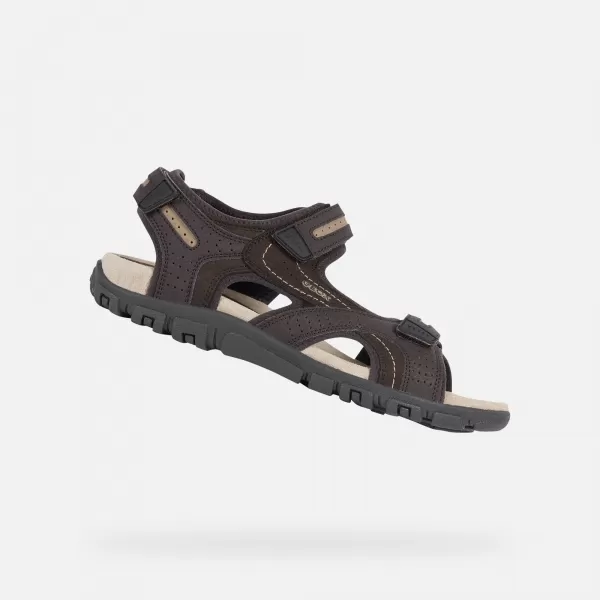  Muške sandale GEOX UOMO SANDAL STRADA G003039 TAMNO SMEĐA 