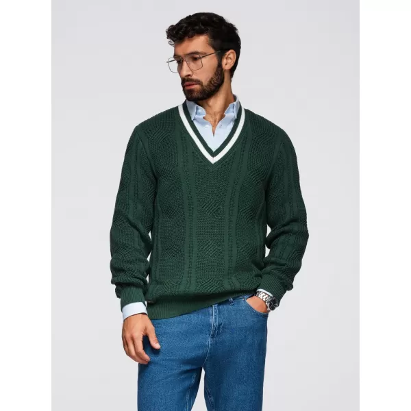 Muški pulover OMBRE OM-SWSW-0151 ZELENA 