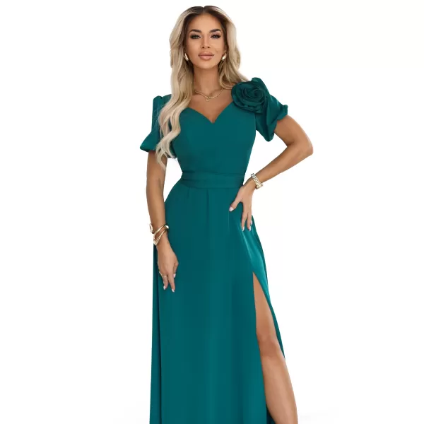  Haljina NUMOCO 653-1 TAMNOZELENE BOJE 