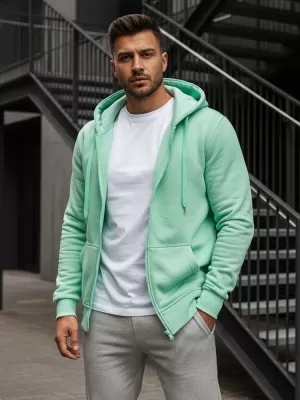 Muški sweatshirt DSTREET BX5231 SVIJETLO ZELENA