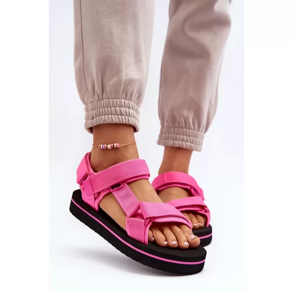  Ženske sandale LEE COOPER LCW-23-34-2613 CRNA/FUKSIJA 