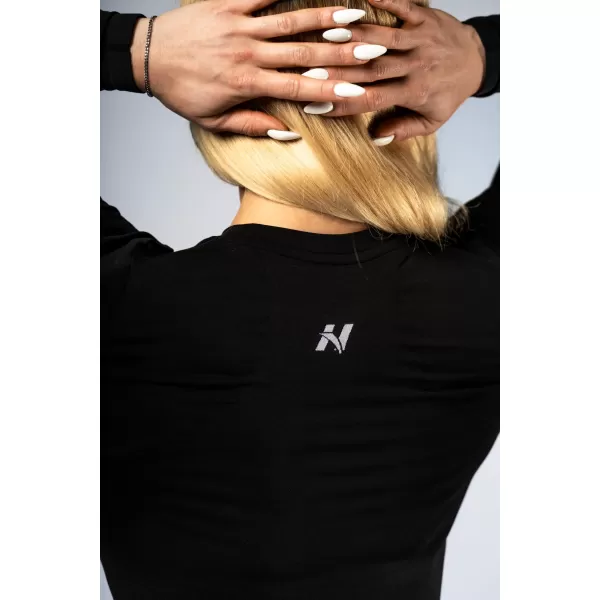  Bešavni crop top s dugim rukavima POWER 892 BLACK Nebbia 