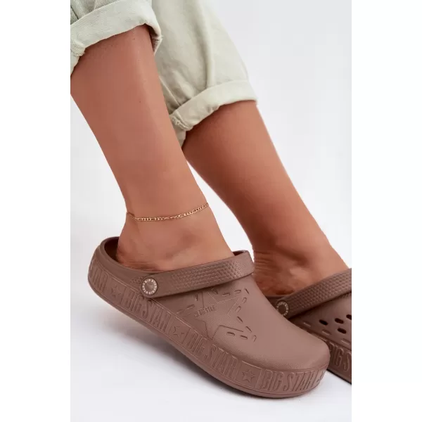  Ženske papuče BIG STAR TT274A085 BROWN/BEIGE Big Star Shoes 