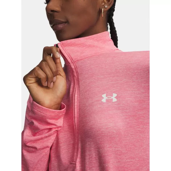  Ženska majica kratkih rukava TECH 1/2 ZIP- TWIST 1384225-601 PINK Under Armour 