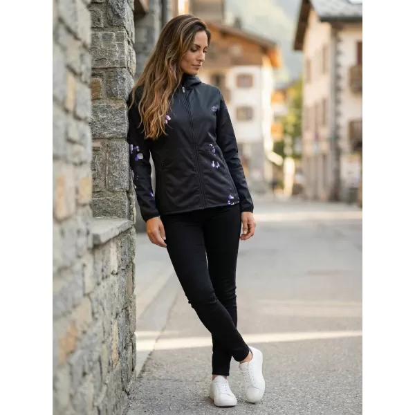  Ženska vrhunska softshell jakna ALTISPORT VOJ/ALW077JACK01 CRNA/LJUBIČASTA 