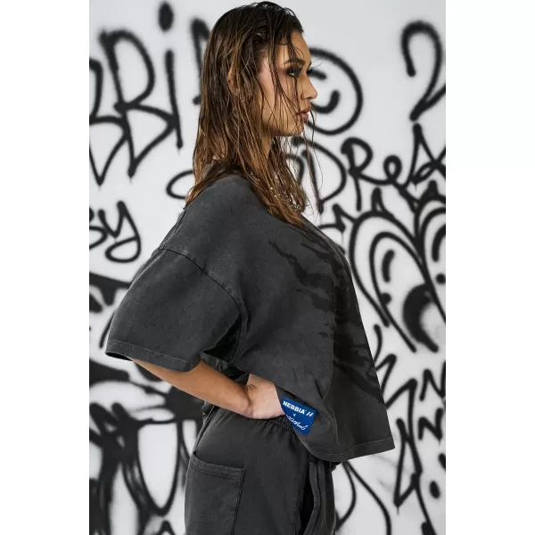  Ženska oversized majica NEBBIA x Sexsdreams 814 CRNA 