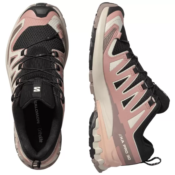  Ženske cipele SALOMON XA PRO 3D V9 W L47882800 CRNA/BURLWOOD/MAHAGONI RUŽA 