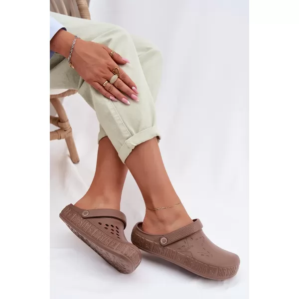  Ženske papuče BIG STAR TT274A085 BROWN/BEIGE Big Star Shoes 