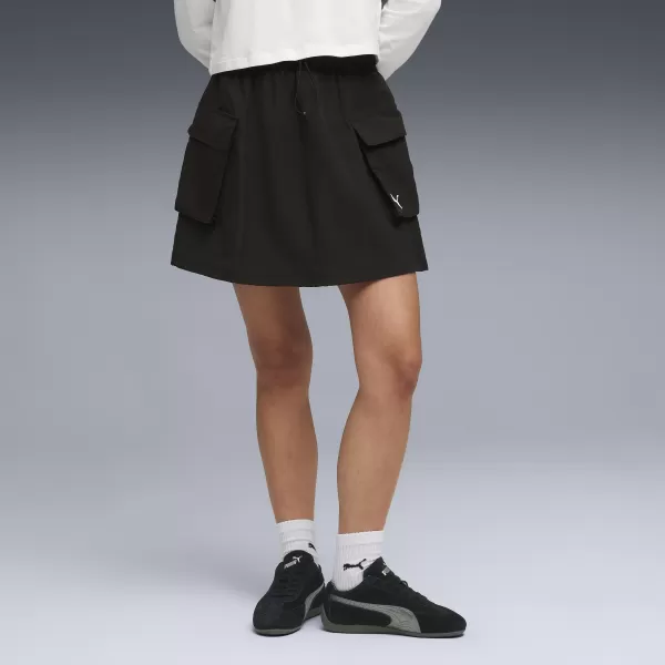  Ženska suknja PUMA WARDROBE ESS WV CARGO SKIRT 634584_01 PUMA CRNA 