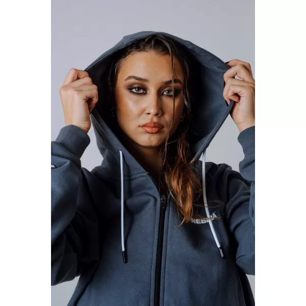  Hoodie na patentni zatvarač POWER 895 SIVA Nebbia 