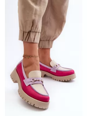 Ženske mokasine ZAZOO 3475 BEŽ/FUSCHIA/LILA